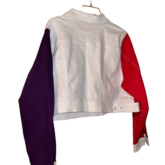 New Torrid Always Proud Denim Rainbow Pride LGBTQ Jean Jacket 3X 22 24 - Picture 3 of 4